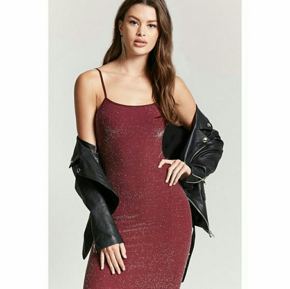 Metallic Shimmer Bodycon Dress